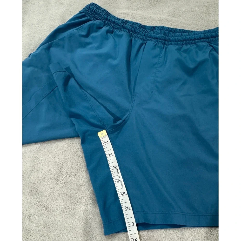 Lululemon Pace Breaker 7 Inch Lined Shorts Mens Teal Blue Athletic Gym Run